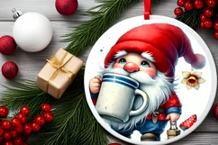 Round Christmas Ornament Sublimation|Clipart Product Image 1