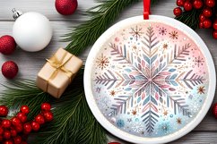 Round Christmas Ornament Sublimation|Clipart Product Image 2