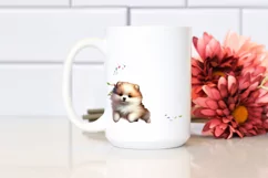 Colorful Cute Dog Tumbling Watercolor Product Image 2