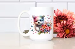 Colorful Cute Dog Tumbling Watercolor Product Image 2