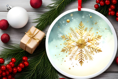 Round Christmass Ornament PNG Product Image 2