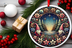 Round Christmass Ornament PNG Product Image 2