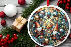 Round Christmas Ornament Sublimation|Clipart Product Image 2