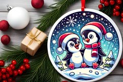 Round Christmas Ornament Sublimation|Clipart Product Image 2