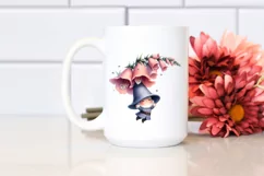 Cute Gnome Floating in the Air with Foxglove | Sublimation Product Image 2