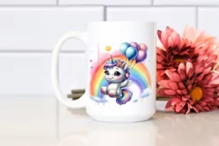 Cute Unicorn Rainbow Balloons |Clipart Product Image 2