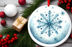 Round Christmass Ornament PNG Product Image 2