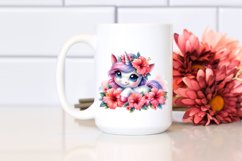 Colorful Cute Watercolor Babyunicorn | Sublimation | Clipart Product Image 2