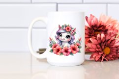 Colorful Cute Watercolor Babyunicorn | Sublimation | Clipart Product Image 2