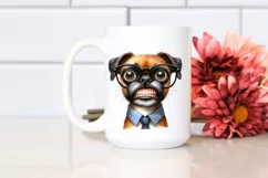Watercolor Dog Big Eyes With es | Clipart Product Image 2
