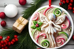 Round Christmas Ornament Sublimation|Clipart Product Image 1