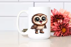 Sublimation Baby Owl Standing Boots Clipart Product Image 2