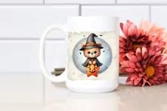 Baby Bear in Retro Halloween PNG Product Image 2