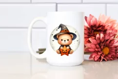 Baby Bear in Retro Halloween PNG Product Image 2