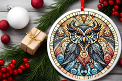 Round Christmass Ornament PNG Product Image 2