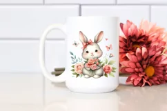 Bunny Flower, Clipart |T-shirt, Mug PNG Product Image 2