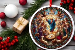 Round Christmas Ornament Sublimation|Clipart Product Image 2