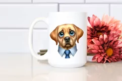 Watercolor Labrador Big Eyes With Tie | Clipart Product Image 2