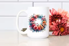 Colorful Carnation Wreath Abstract | Clipart Product Image 2