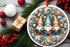 Round Christmass Ornament PNG Product Image 2