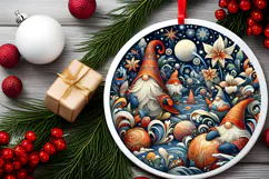 Round Christmass Ornament PNG Product Image 2