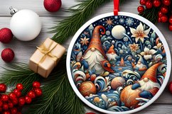 Round Christmas Ornament Sublimation|Clipart Product Image 2