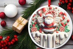 Round Christmas Ornament Sublimation|Clipart Product Image 2