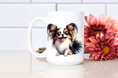 Crazy Looking Watercolor Papillon | Sublimation Clipart Product Image 2