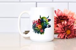 Abstract Vibrant Cow, PNG Product Image 2