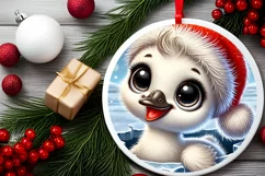 Round Christmas Ornament Sublimation|Clipart Product Image 1