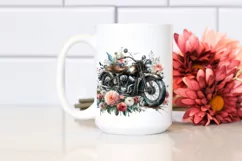 Vintage Motorcycle Flowers | Clipart Product Image 2