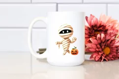Simple Funny Halloween Clipart with Mummy PNG Product Image 2