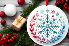 Round Christmass Ornament PNG Product Image 2