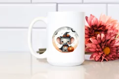 Retro Baby Elephant in Halloween PNG Product Image 2