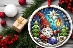 Round Christmas Ornament Sublimation|Clipart Product Image 1