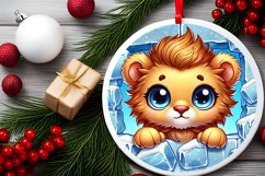 Round Christmas Ornament Sublimation|Clipart Product Image 2