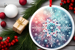 Round Christmass Ornament PNG Product Image 2