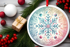 Round Christmass Ornament PNG Product Image 2