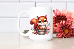Colorful Smiling Baby Squirrel in Bucket | Sublimation | Product Image 2