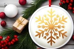 Round Christmass Ornament PNG Product Image 2