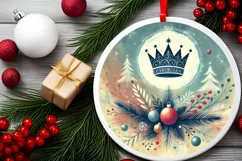 Round Christmas Ornament Sublimation|Clipart Product Image 1