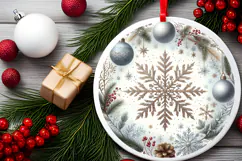 Round Christmass Ornament PNG Product Image 2