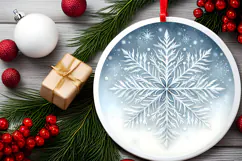 Round Christmass Ornament PNG Product Image 2
