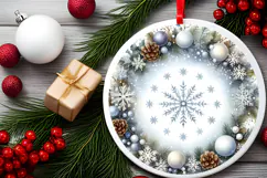 Round Christmass Ornament PNG Product Image 2