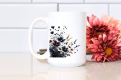 Dark Flowers Canvas | Sublimation | Clipart Product Image 2