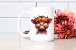 Expressive Funny Highland Cow PNG Product Image 2