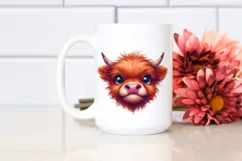 Expressive Funny Highland Cow PNG Product Image 2