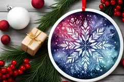 Round Christmas Ornament Sublimation|Clipart Product Image 2