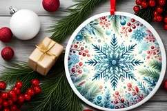 Round Christmas Ornament Sublimation|Clipart Product Image 2