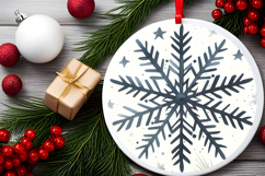 Round Christmass Ornament PNG Product Image 2